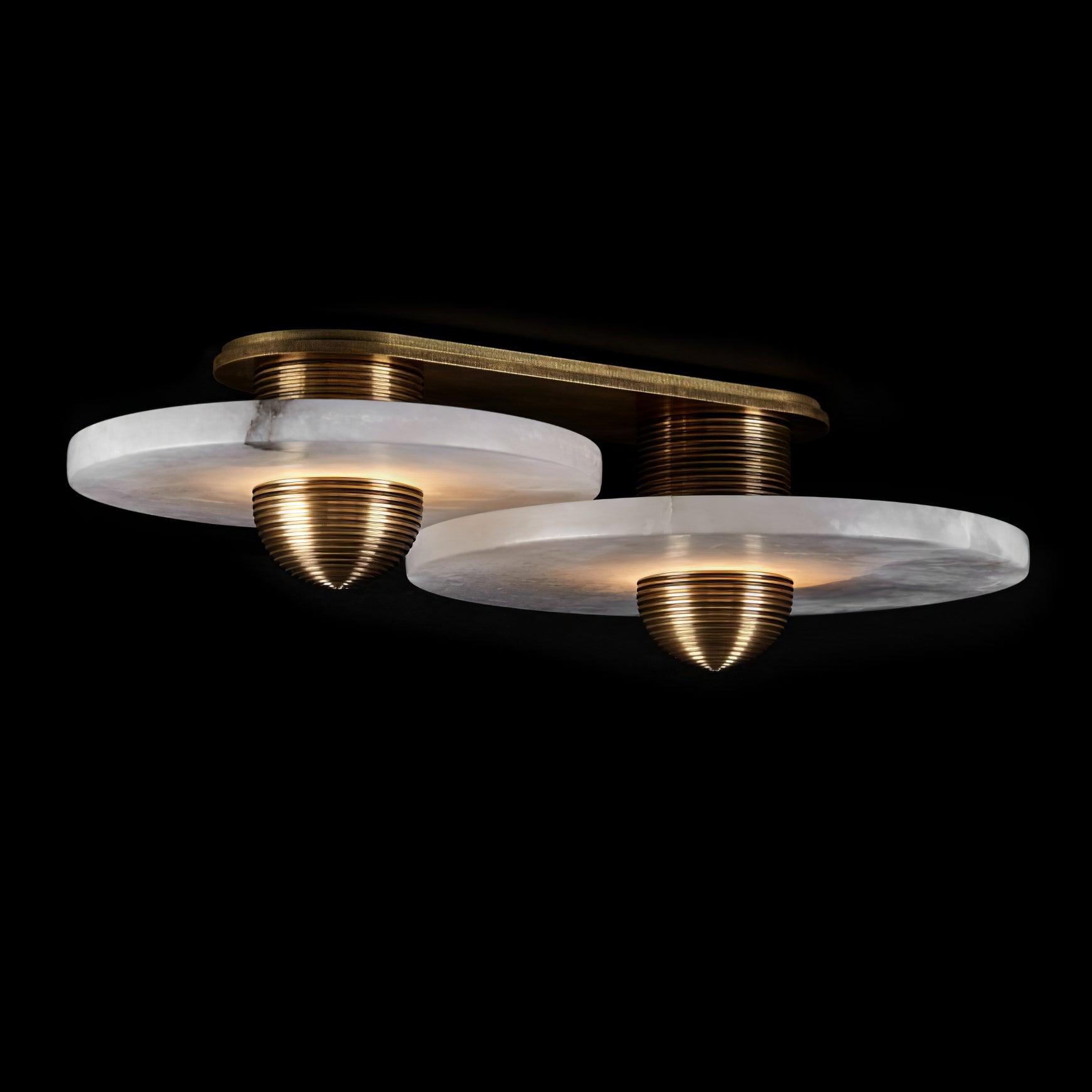 Wall Lamp Alabaster 7.9–13.8 In Round LED Bedroom Hallway Modern Minimalist Sconce Lighting Fixture | Thomler