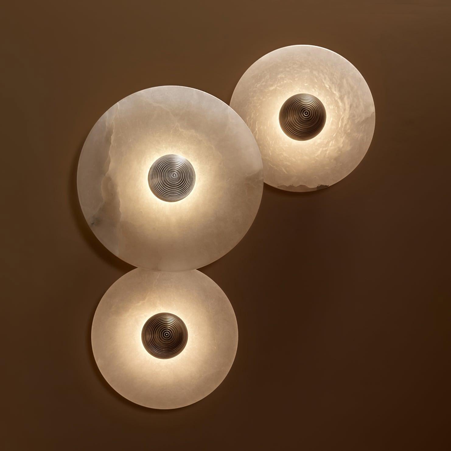 Wall And Ceiling Light Aluminum Alabaster 11.8 in White Indoor LED Fixture Gold Bronze Contemporary Home Lighting | Thomler