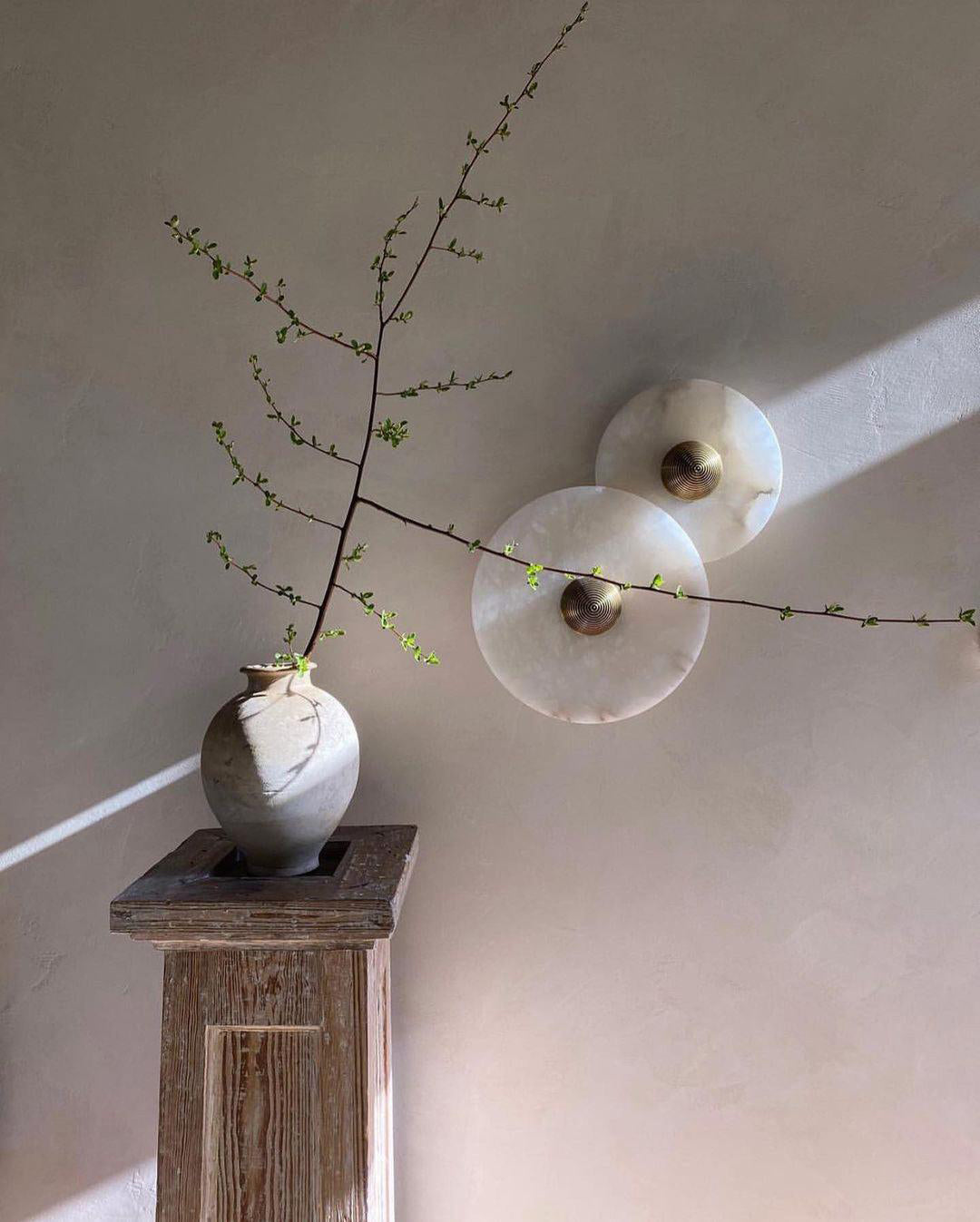 Wall And Ceiling Light Aluminum Alabaster 11.8 in White Indoor LED Fixture Gold Bronze Contemporary Home Lighting | Thomler