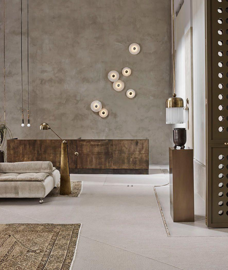Wall And Ceiling Light Aluminum Alabaster 11.8 in White Indoor LED Fixture Gold Bronze Contemporary Home Lighting | Thomler