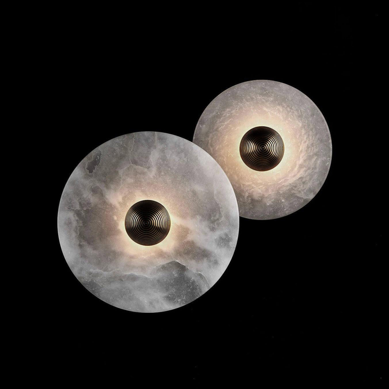 Wall And Ceiling Light Aluminum Alabaster 11.8 in White Indoor LED Fixture Gold Bronze Contemporary Home Lighting | Thomler