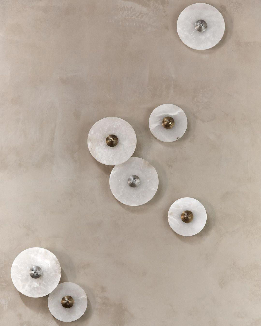 Wall And Ceiling Light Aluminum Alabaster 11.8 in White Indoor LED Fixture Gold Bronze Contemporary Home Lighting | Thomler