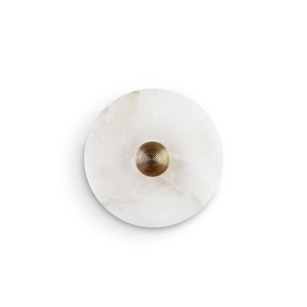 Wall And Ceiling Light Aluminum Alabaster 11.8 in White Indoor LED Fixture Gold Bronze Contemporary Home Lighting | Thomler