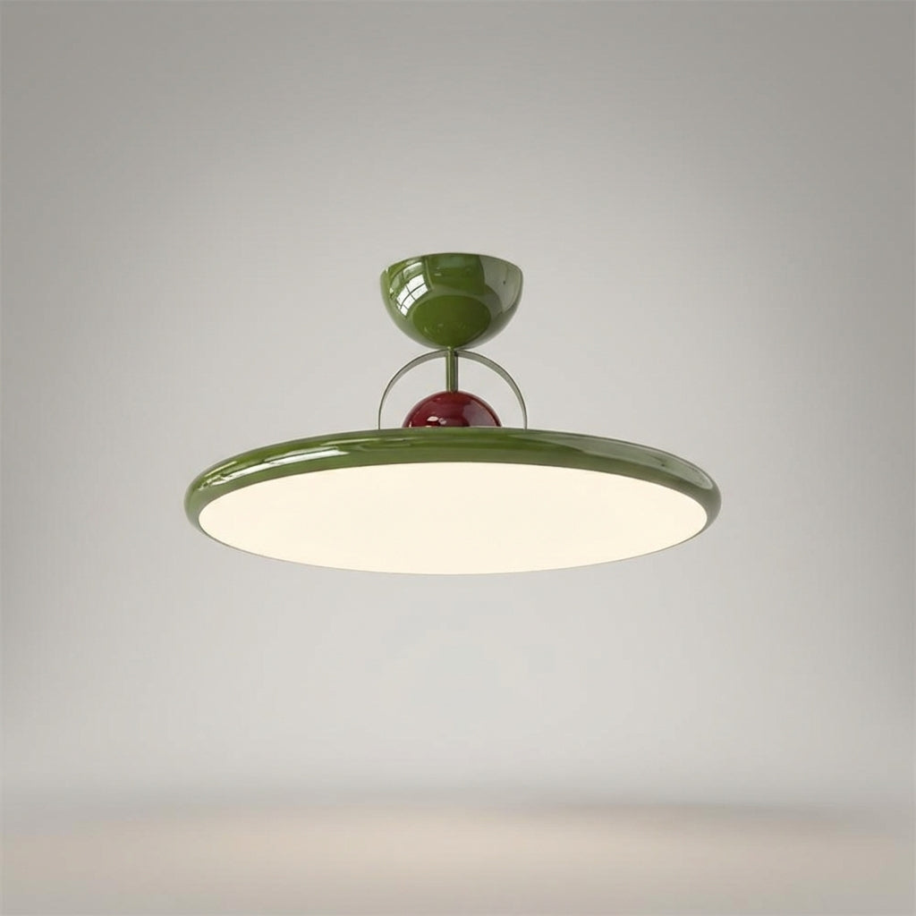 Ceiling Lamp Acrylic Metal 50.0 cm Glossy Green Living Room Retro LED Flush Mount Dining Bedroom Light | Thomler