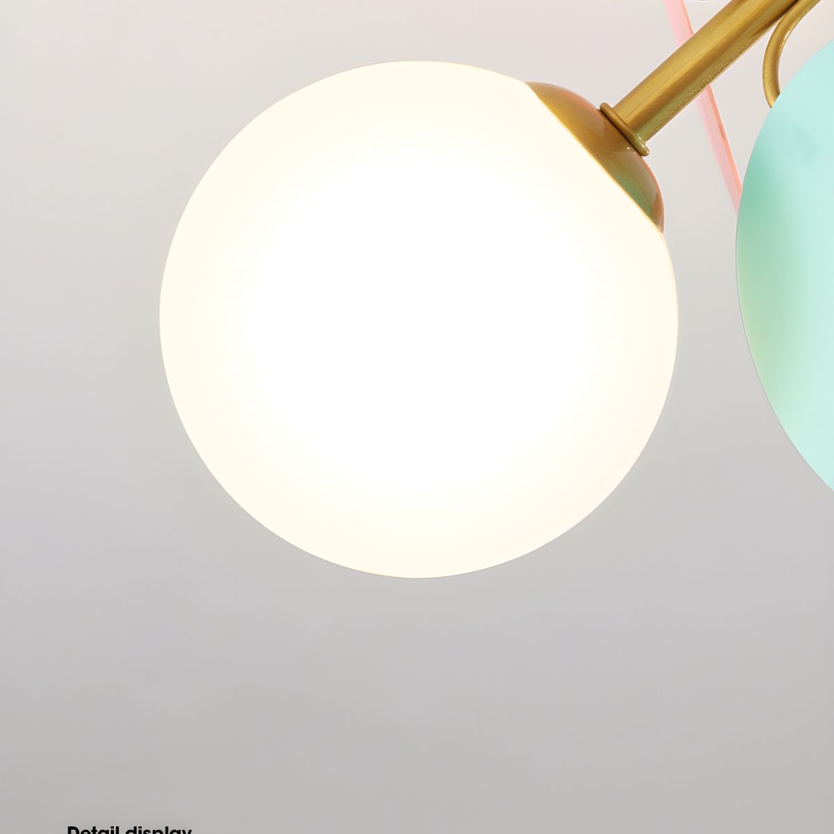 Round Macaron Ceiling Lamp 10 in Metal Acrylic Colorful Flush Mount Lighting Fixture For Bedroom Office Decor Modern Pastel Lighting | Thomler