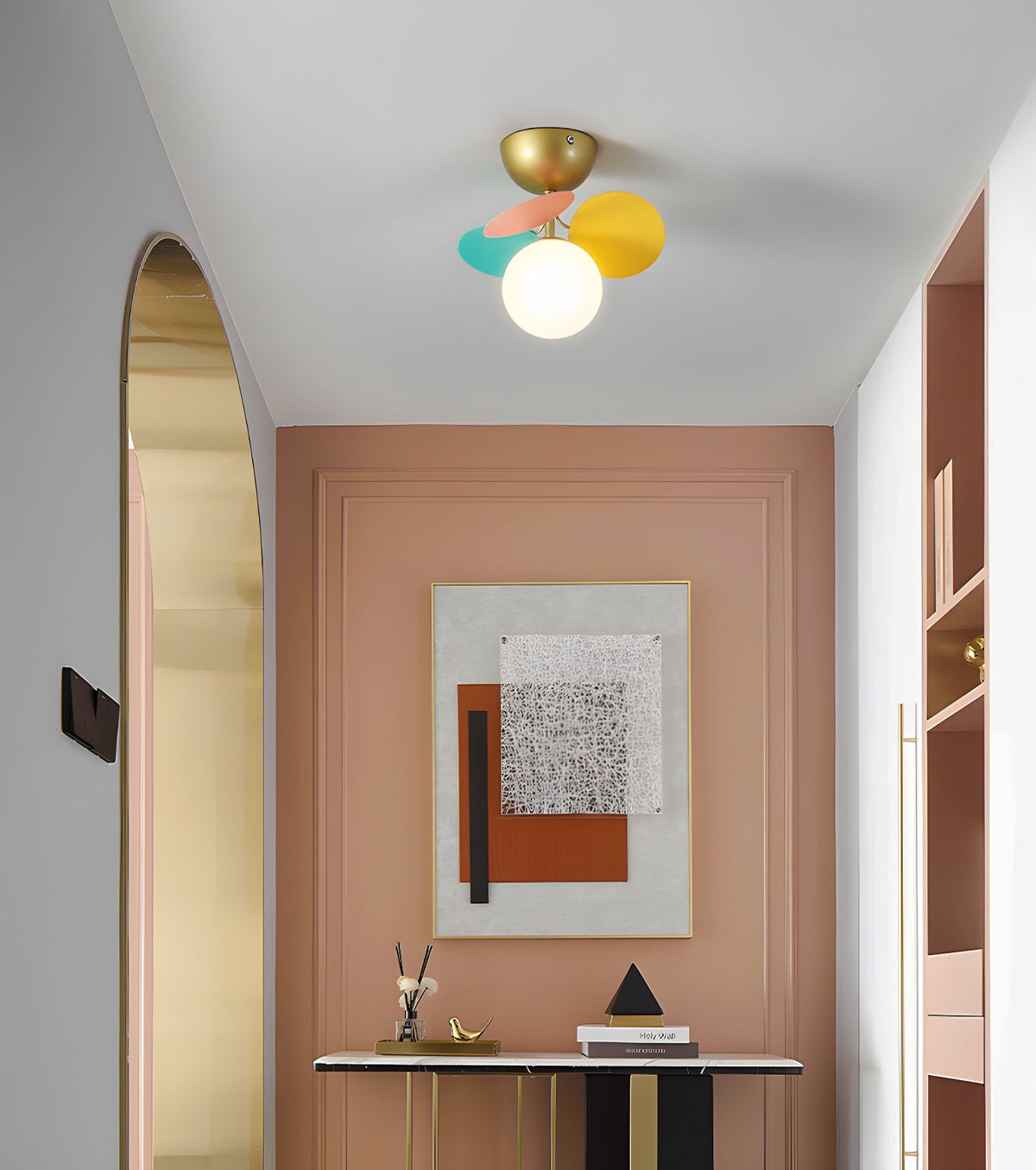 Multi-Globe Flush Mount Ceiling Light with Pastel Orb Shades – Modern Colorful LED Fixture for Kids Room, Playroom & Contemporary Space | Thomler