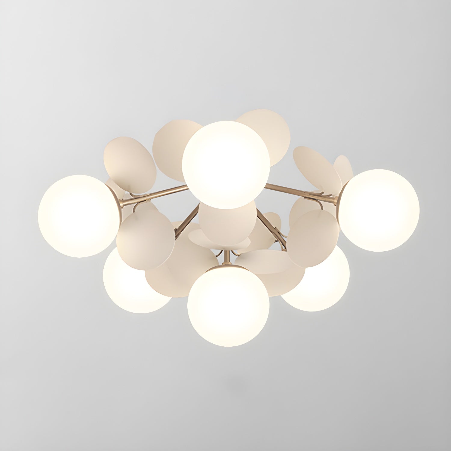 Round Macaron Ceiling Lamp 10 in Metal Acrylic Colorful Flush Mount Lighting Fixture For Bedroom Office Decor Modern Pastel Lighting | Thomler