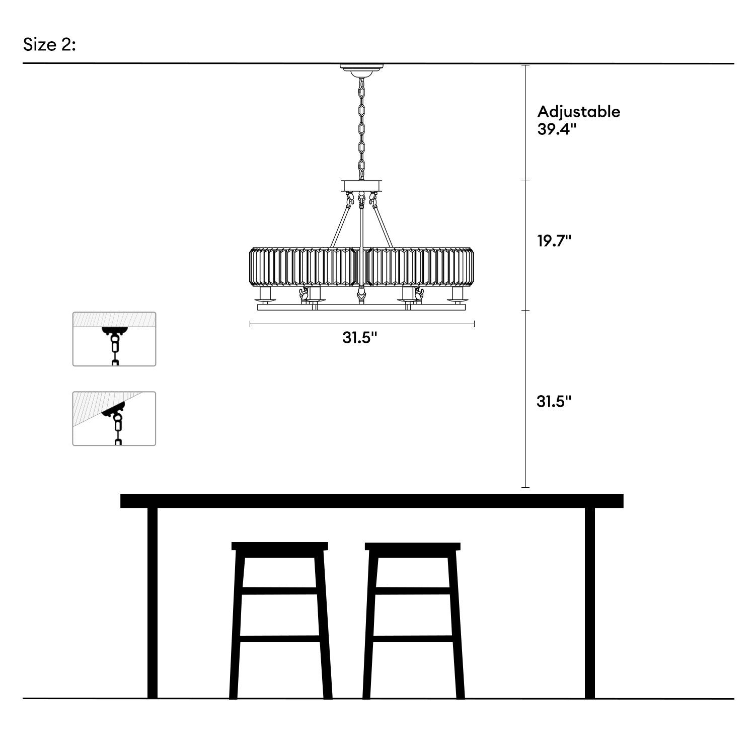 Chandelier Metal Crystal 80.0 cm Matte Black Dining Room Wagon Wheel Ceiling Light Adjustable Hanging Fixture | Thomler
