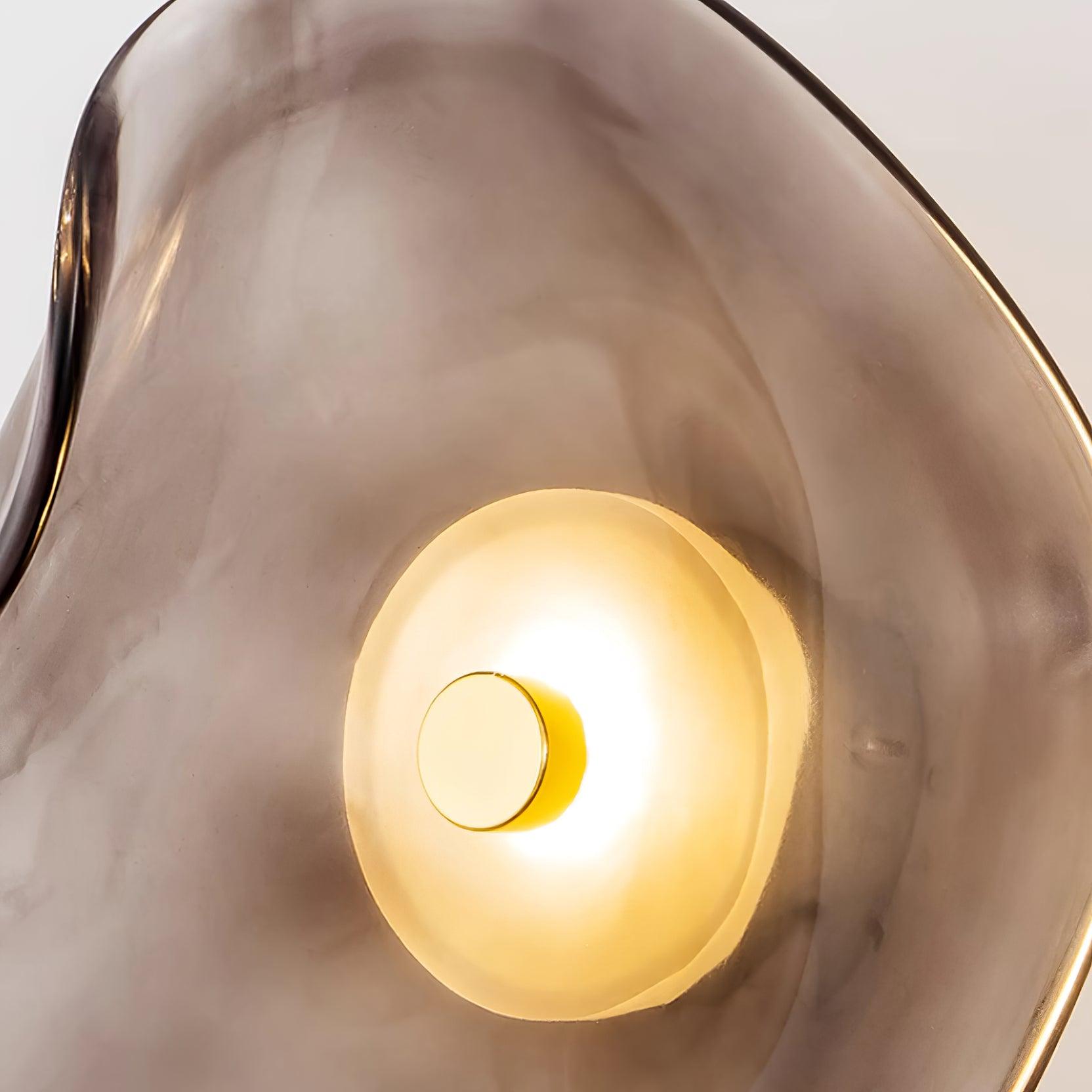 Wall Lamp Glass 30.0 cm Amber LED Bathroom Living Room Mood Lighting Organic Design | Thomler