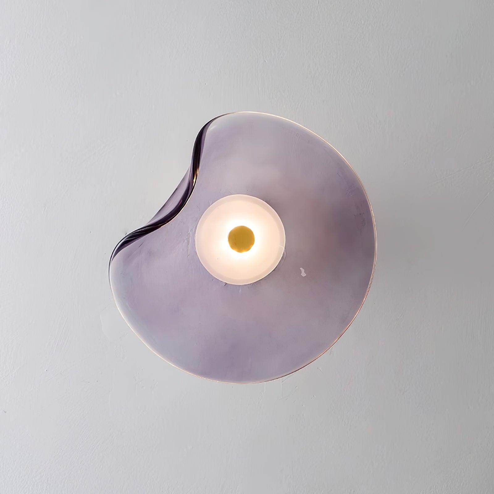 Wall Lamp Glass 30.0 cm Amber LED Bathroom Living Room Mood Lighting Organic Design | Thomler