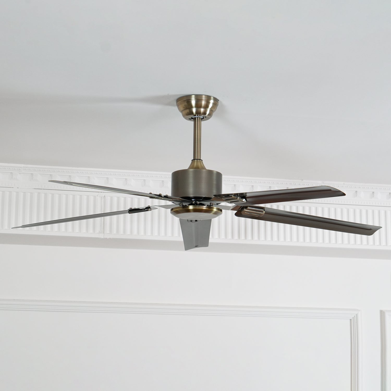 52-Inch Industrial Ceiling Fan with Metal Blades for Living Room & Bedroom | Modern 3-Speed Fan for Home Cooling | Thomler