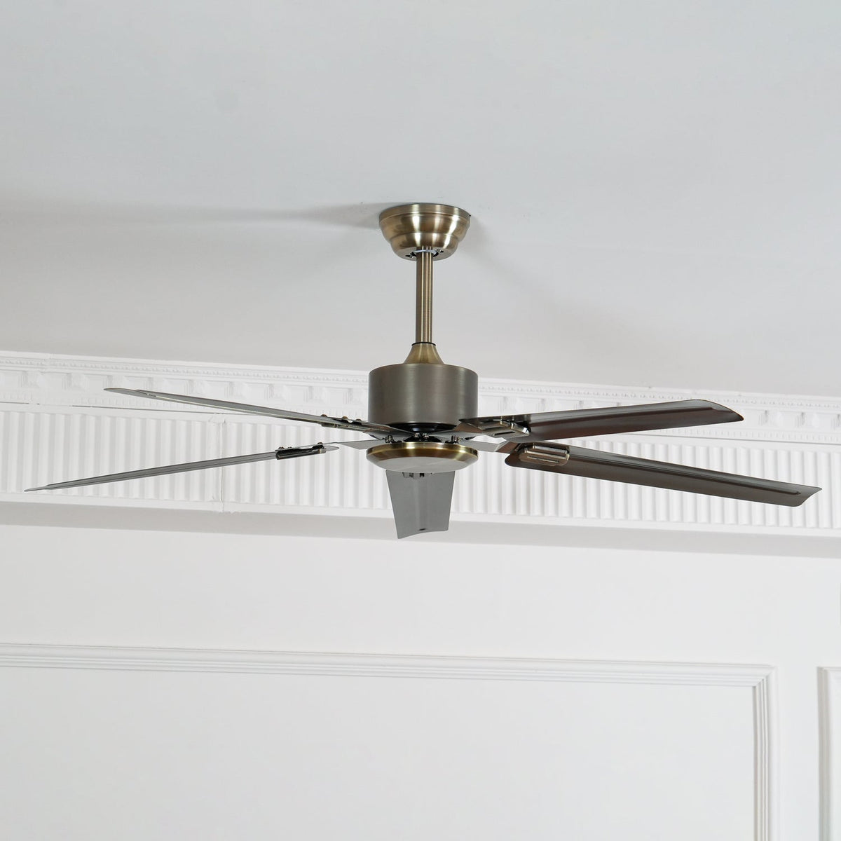 52-Inch Industrial Ceiling Fan with Metal Blades for Living Room & Bedroom | Modern 3-Speed Fan for Home Cooling | Thomler