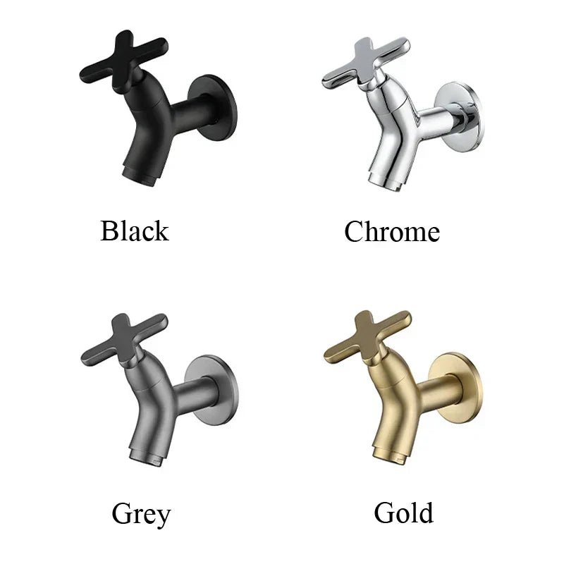 Wall-Mount Cold Water Tap – Brass Construction, Contemporary Round Spout for Bathroom & Kitchen | Thomler