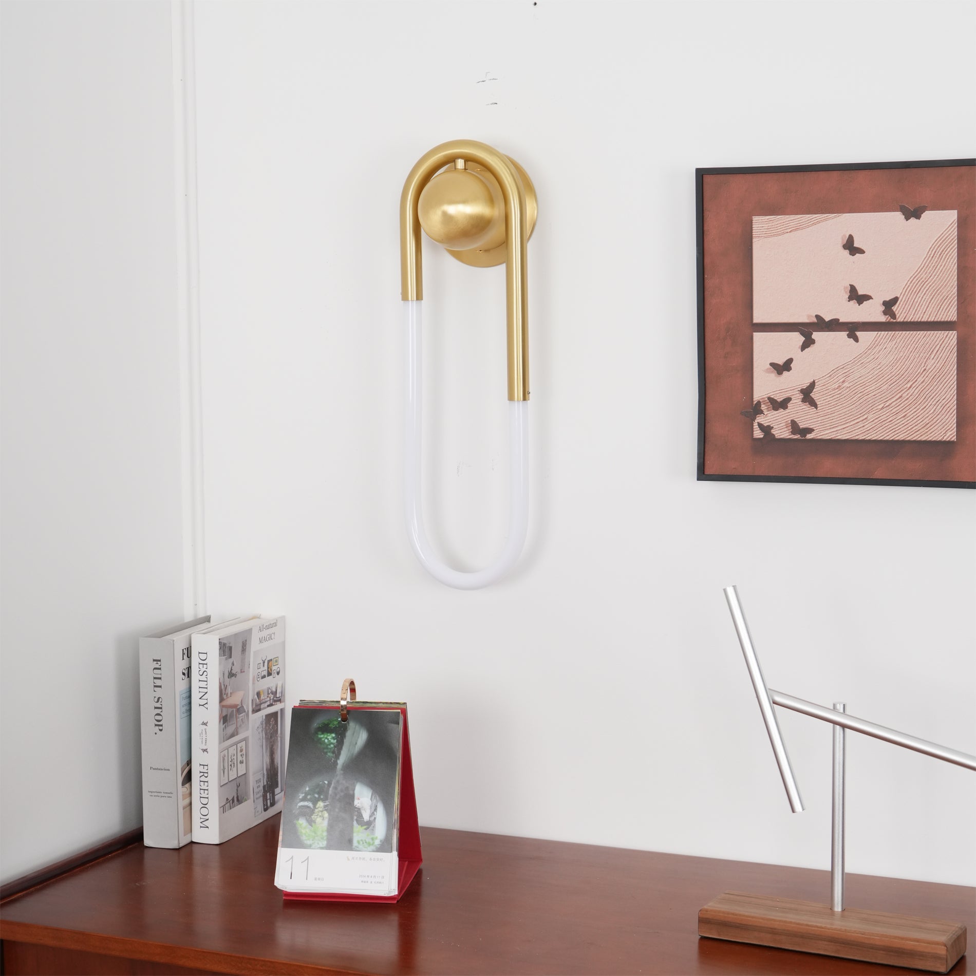 Wall Lamp Brass 17.7 in LED 9W Indoor Bedroom Living Room Accent Lighting Contemporary Design | Thomler