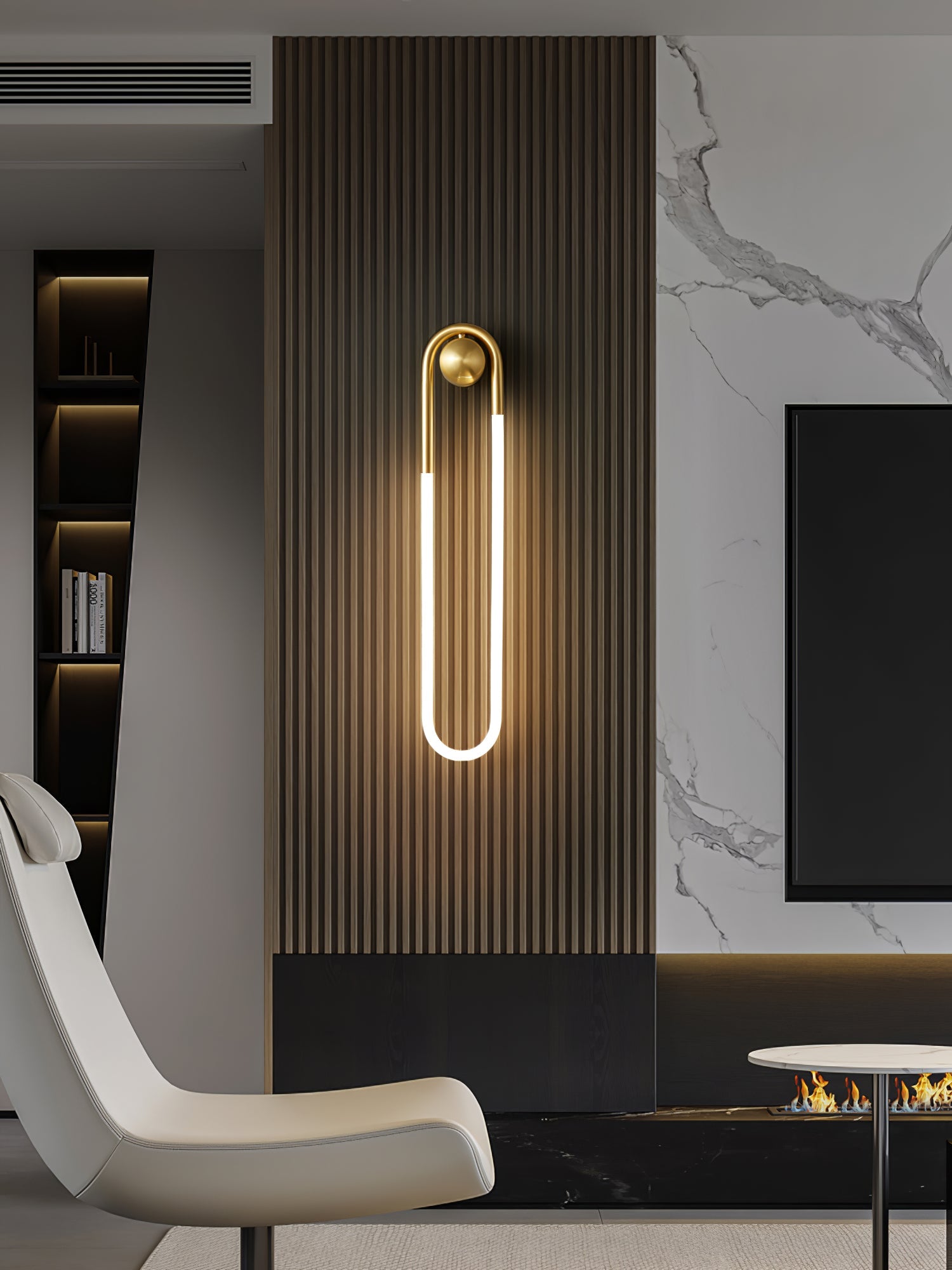 Wall Lamp Brass 17.7 in LED 9W Indoor Bedroom Living Room Accent Lighting Contemporary Design | Thomler