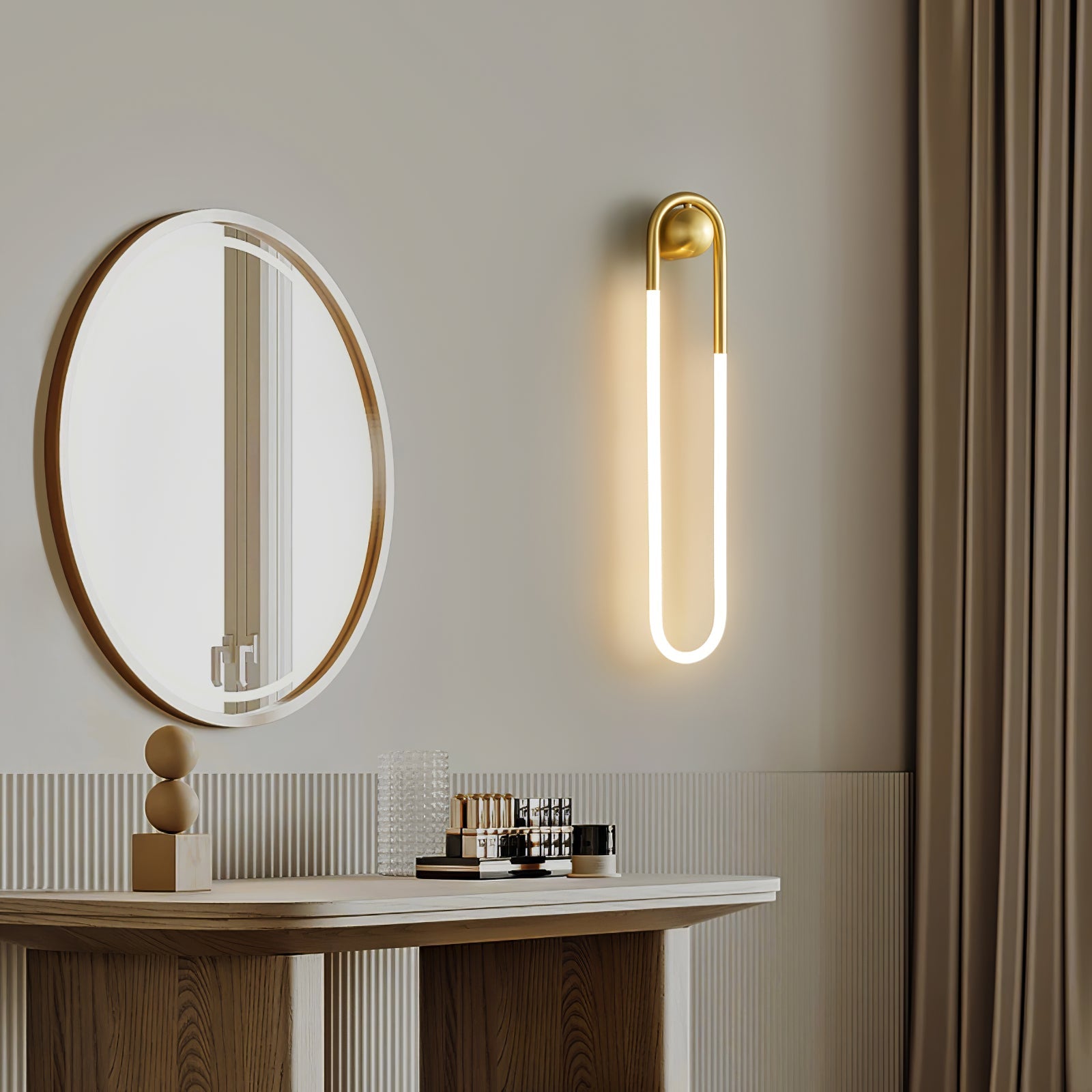 Wall Lamp Brass 17.7 in LED 9W Indoor Bedroom Living Room Accent Lighting Contemporary Design | Thomler