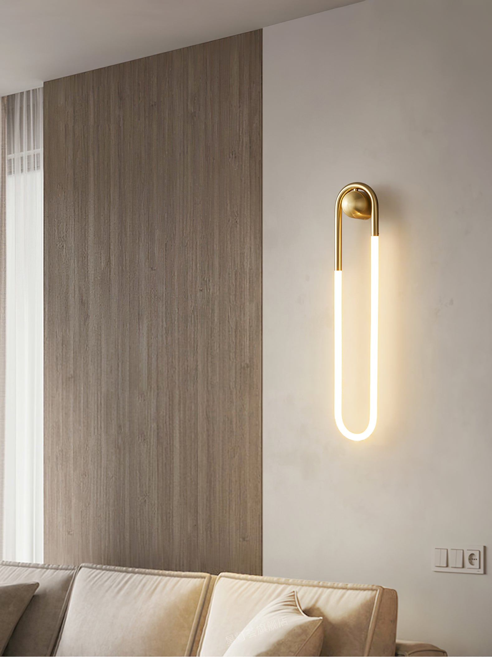 Wall Lamp Brass 17.7 in LED 9W Indoor Bedroom Living Room Accent Lighting Contemporary Design | Thomler