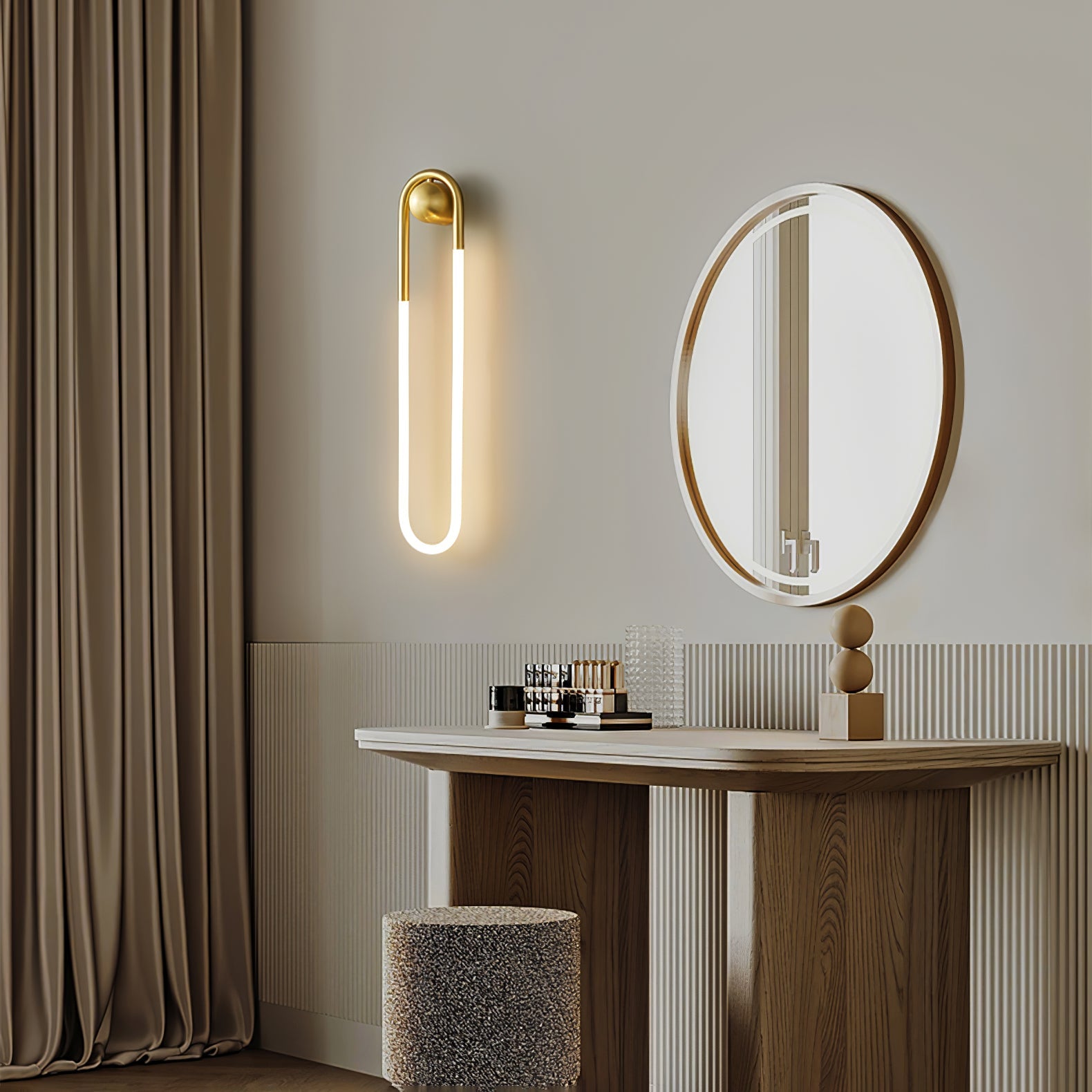 Wall Lamp Brass 17.7 in LED 9W Indoor Bedroom Living Room Accent Lighting Contemporary Design | Thomler