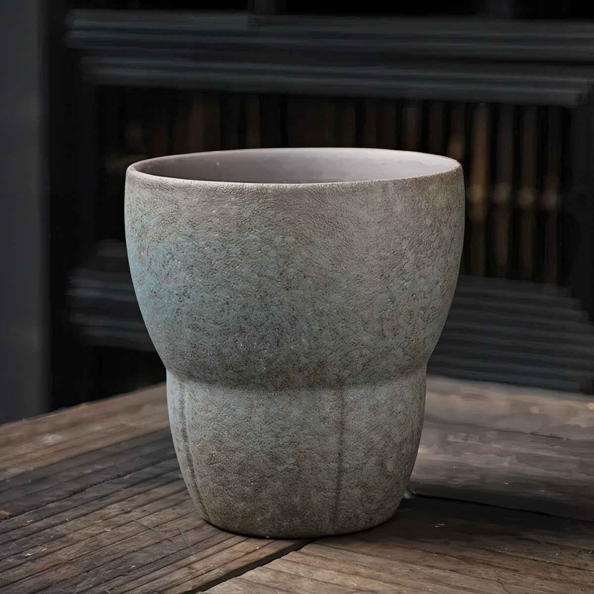 Handcrafted Ceramic Mug with Wood Handle – 6 oz Stoneware Cup for Coffee & Tea | Thomler