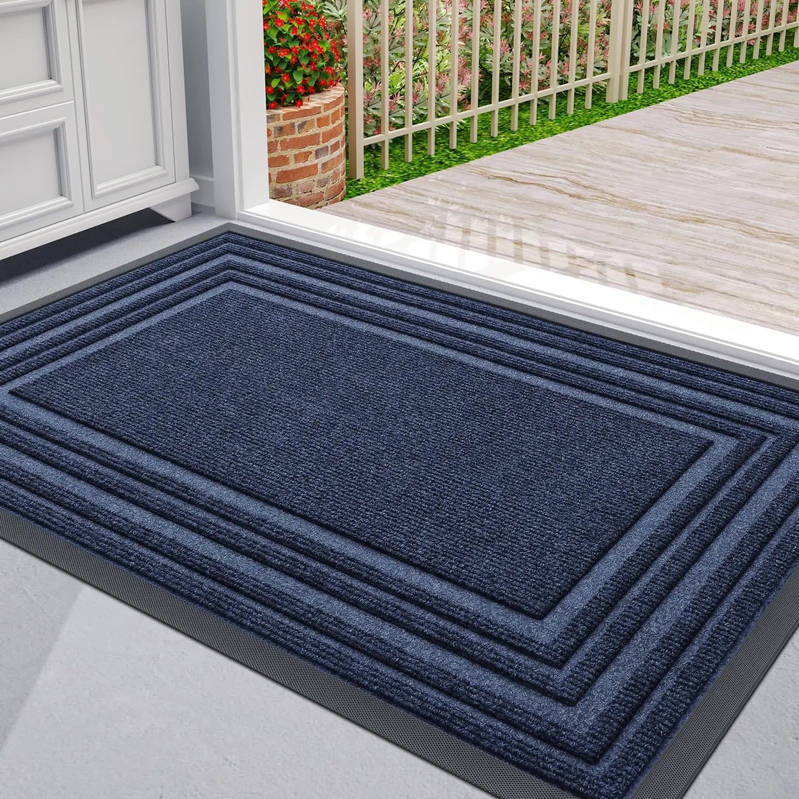 Slim Rubber-Backed Entrance Mat – Non-Slip Indoor Outdoor Doormat for Front Door, Porch & Hallway | Thomler