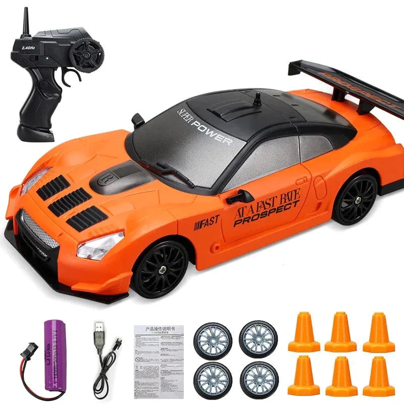 RC Mini Drift Car Remote Control Racing Toy with LED Lights & Rechargeable Battery for Kids & Adults | Thomler
