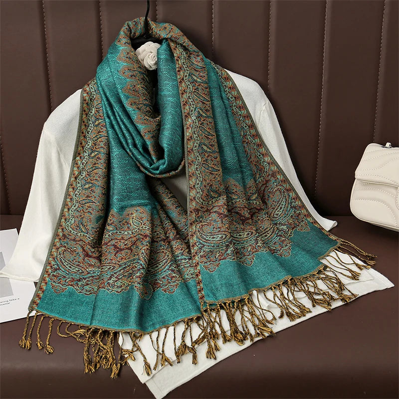 Women's Soft Cashmere-Feel Wrap Shawl – Lightweight Year-Round Fashion Accessory for Everyday Warmth | Thomler