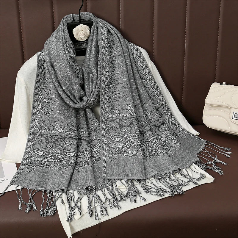 Soft Cotton-Blend Winter Wrap Scarf for Women – Lightweight Shawl for Fall & Cold Weather | Thomler