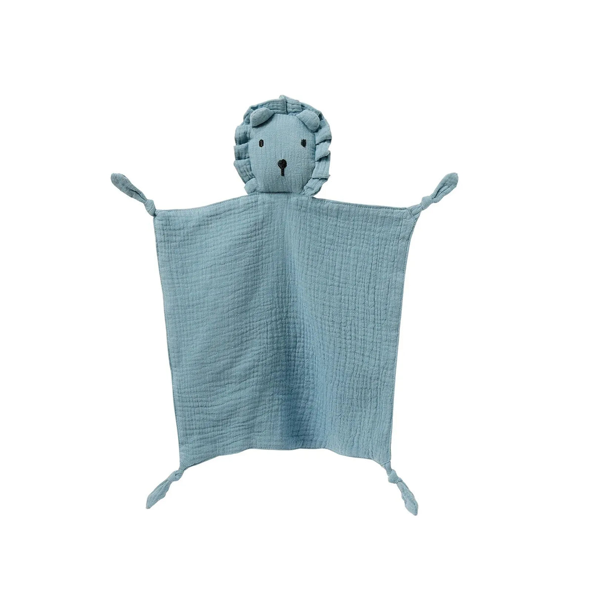 Infant Security Blanket with Stuffed Animal Head – Soft Cotton Muslin Lovey for Newborns & Toddlers – Soothing Sleep Companion Toy | Thomler