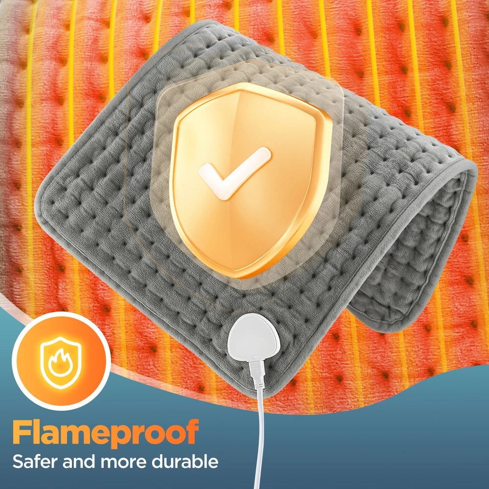 Microplush Heated Pad 24×12 in for Legs Back Hands | 9-10 Adjustable Temperature Settings | Fast Warmth Therapy Mat | Thomler