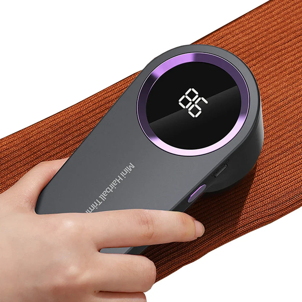 Fabric Shaver ABS 14.8 cm USB Rechargeable Clothing Sofa Lint Remover Digital Display Six Blade Defuzzer | Thomler