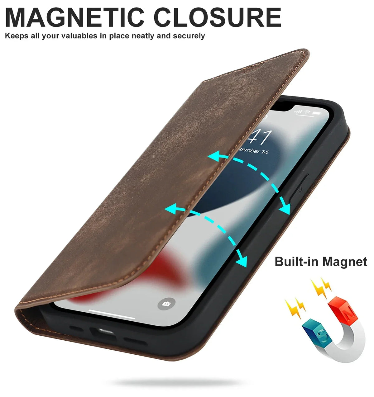 Magnetic Detachable Wallet Case for iPhone with Wireless Charging & Card Slots | Thomler