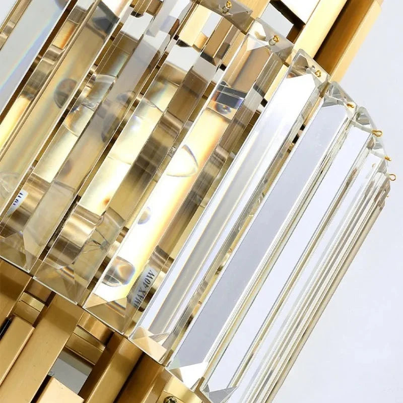 Cascading Crystal Bar Wall Sconce with LED – Tiered Glass Light Fixture for Hallways, Entryways & Living Rooms | Thomler