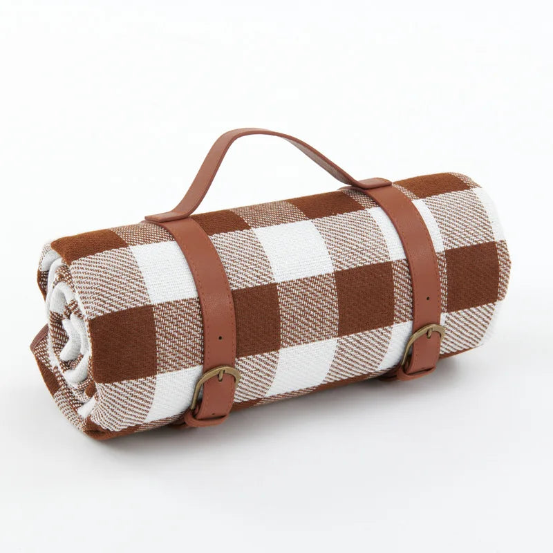 Waterproof Picnic Blanket with Shoulder Strap – Foldable Beach & Park Mat for Outdoor Adventures | Thomler