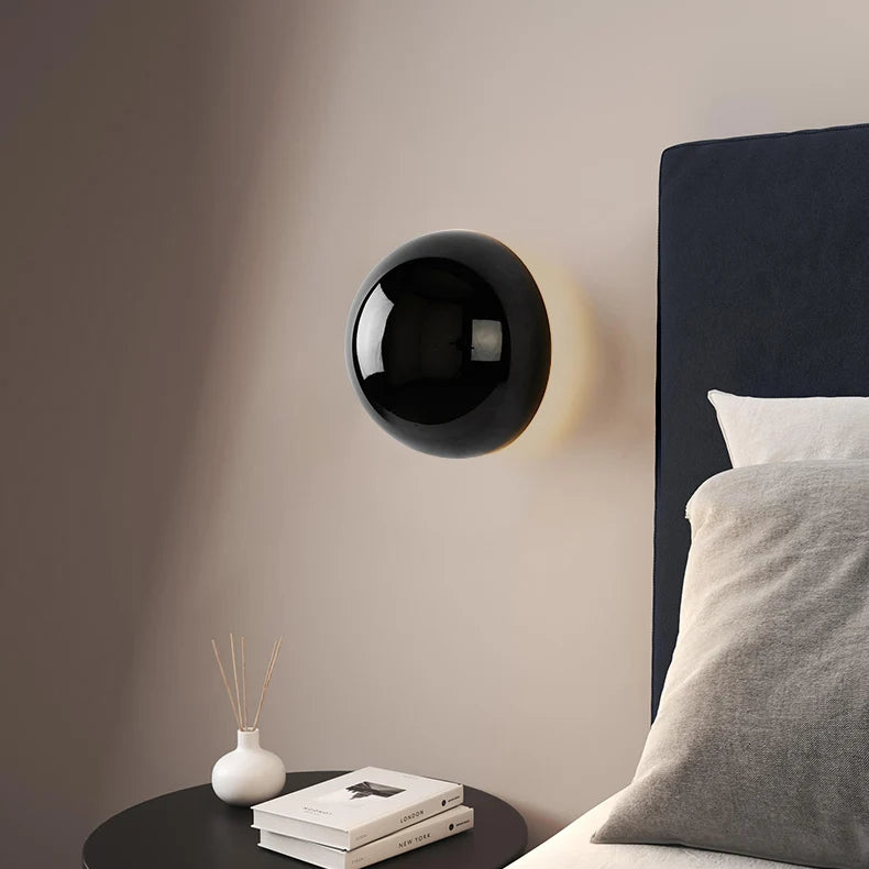 Wall Lamp Glass Iron LED Round Mood Lighting Hallway Bedroom Living Room Scandinavian Interior Light | Thomler
