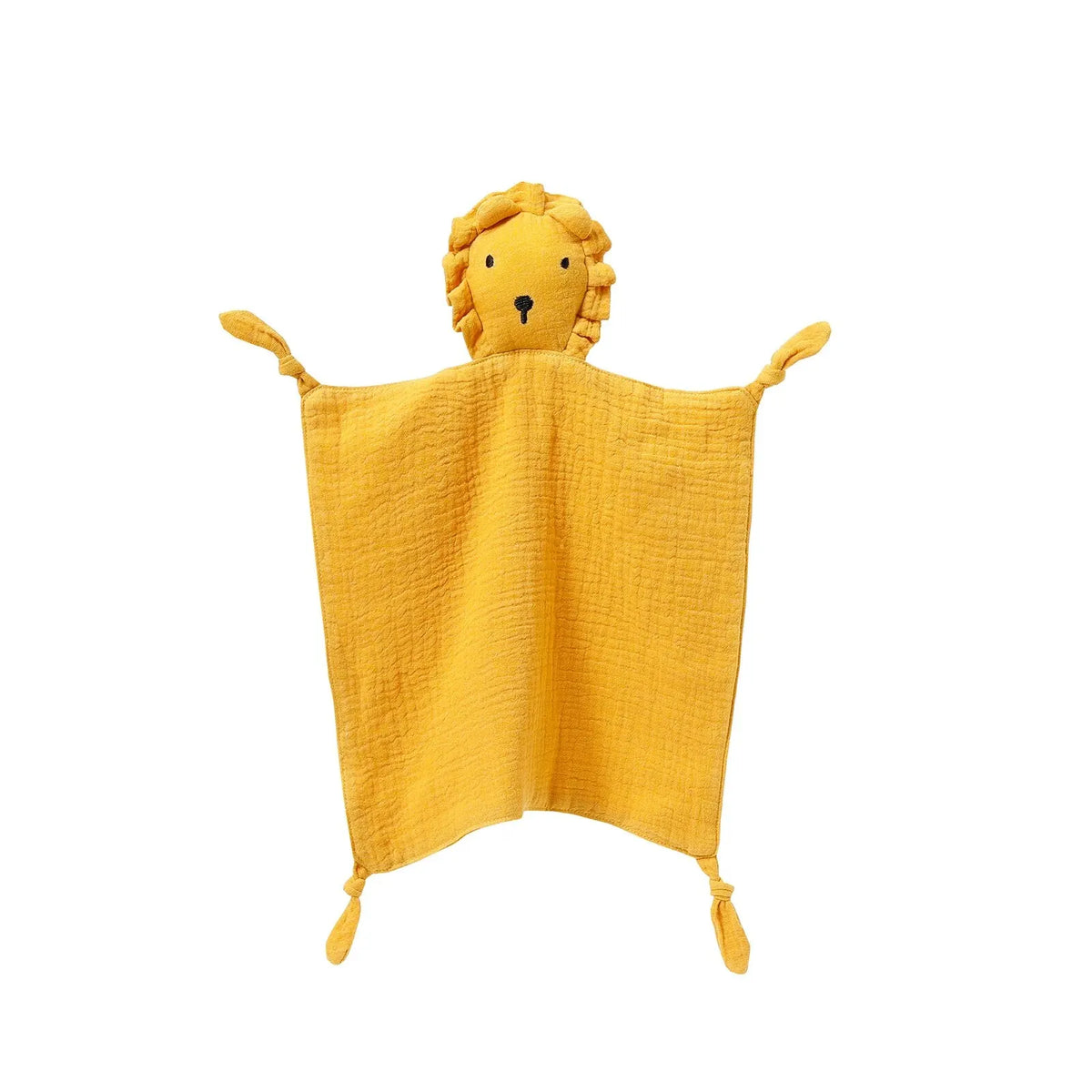 Infant Security Blanket with Stuffed Animal Head – Soft Cotton Muslin Lovey for Newborns & Toddlers – Soothing Sleep Companion Toy | Thomler