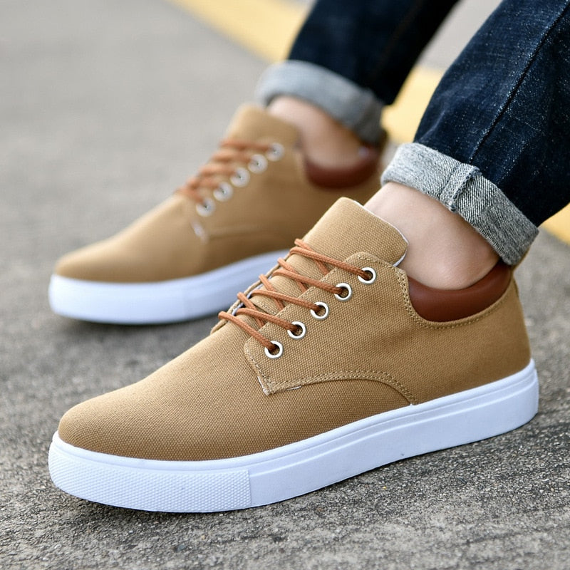 Canvas Sneakers for Men with Platform Sole – Casual Lace-Up Shoes for Work, Weekends & Everyday Wear | Thomler
