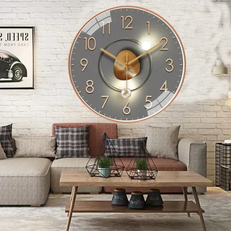 12-Inch Silent Wall Clock Non-Ticking Quartz Movement for Bedroom Office Living Room Modern Round Classic Home Decor Timepiece Battery | Thomler