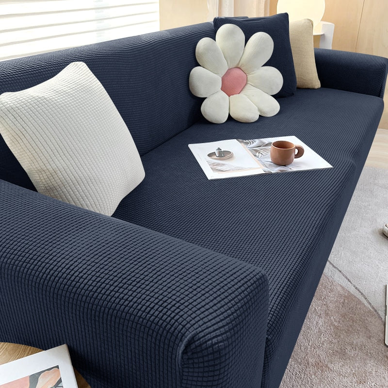 Stretchy Sofa Slipcover with Non-Slip Grip for Living Room – Fits 1 to 4 Seater Couches, Pet-Proof Furniture Protection | Thomler