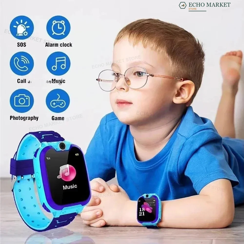 Kids GPS Tracker Watch with SOS Emergency Call Camera Voice Chat IP67 Water Resistant Location Monitoring Smartwatch for Children iOS | Thomler