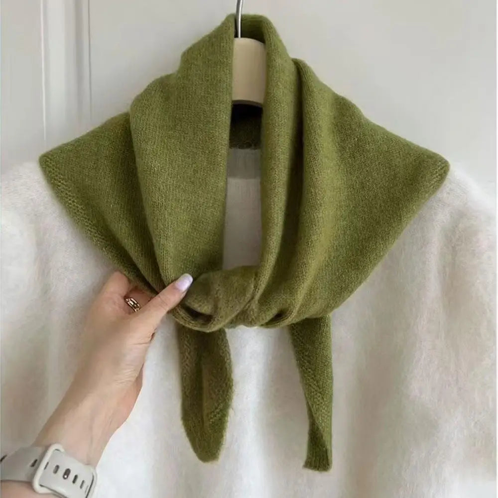 Cozy Wool-Blend Triangle Shawl Wrap for Women – Soft Knit Neck & Shoulder Warmer for Fall Winter | Thomler