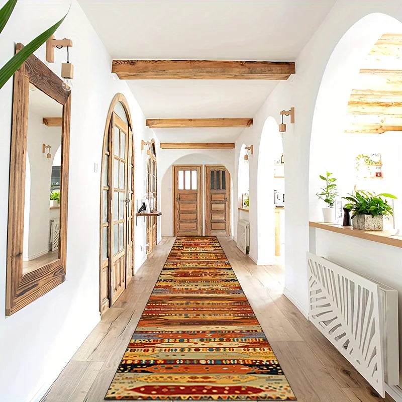 Decorative Floor Runner for Narrow Spaces – Bohemian Pattern Accent Mat for Entryways, Corridors & Kitchens | Thomler