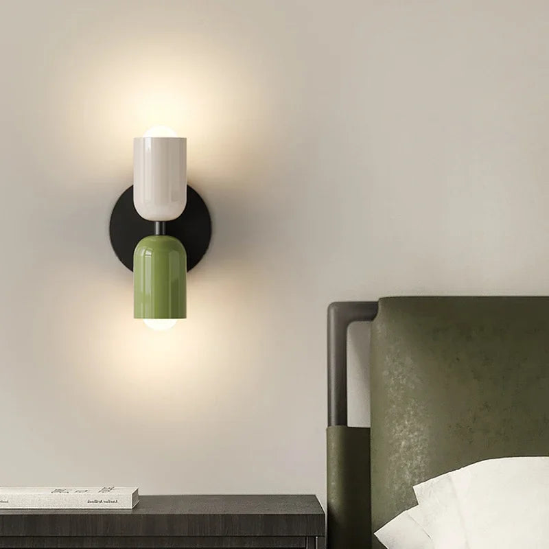 Wall Lamp Metal 12.0 cm (4.7") Cream Bedroom Hallway Warm White E27 Double Light Indoor Accent Lighting | Thomler