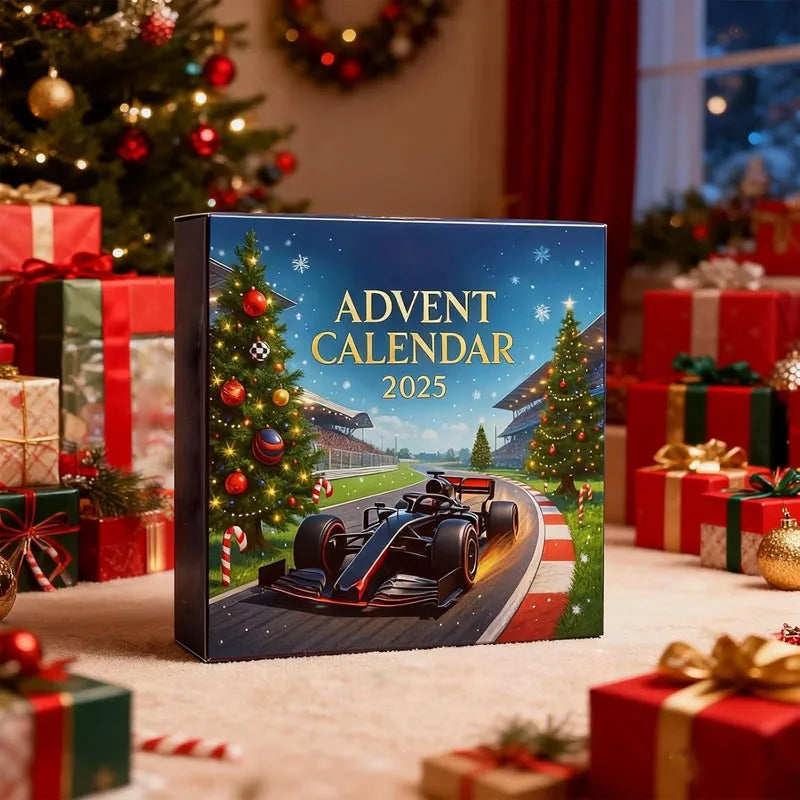 Formula One Racing Advent Calendar 2025 – 24-Day Countdown with Mini Race Cars & Collectibles for Kids & F1 Fans | Thomler