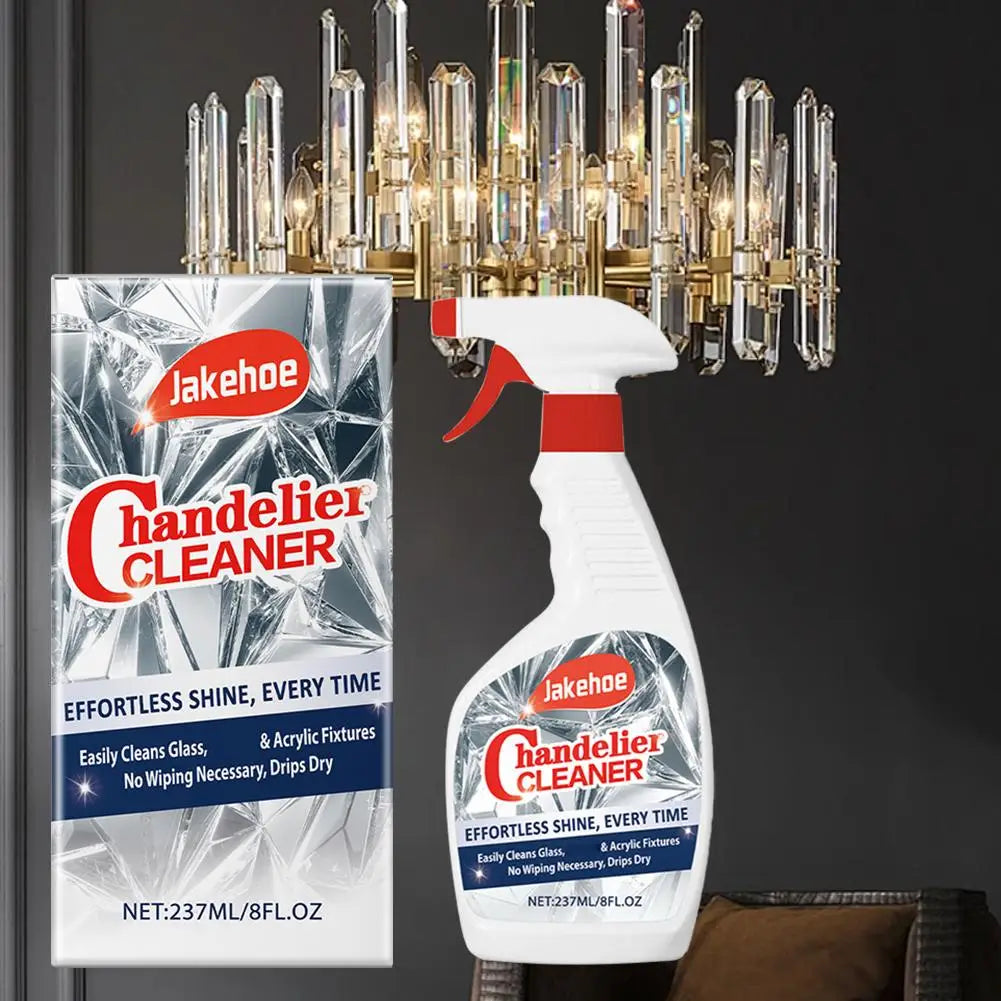 Cleaning Spray 237.0 ml (8.3 UK fl oz) Glass Crystal Lamp Maintenance Streak Free Fixture Cleaner For Chandeliers Mirrors And Lighting | Thomler