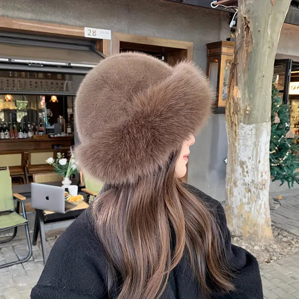 Dames Winter Bontmuts Koudbestendig Outdoor Dikker Warme Zachte Muts voor Casual Reizen Sport Skiën
