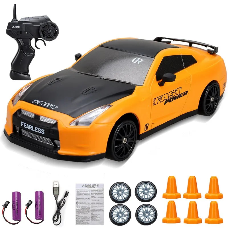 RC Mini Drift Car Remote Control Racing Toy with LED Lights & Rechargeable Battery for Kids & Adults | Thomler
