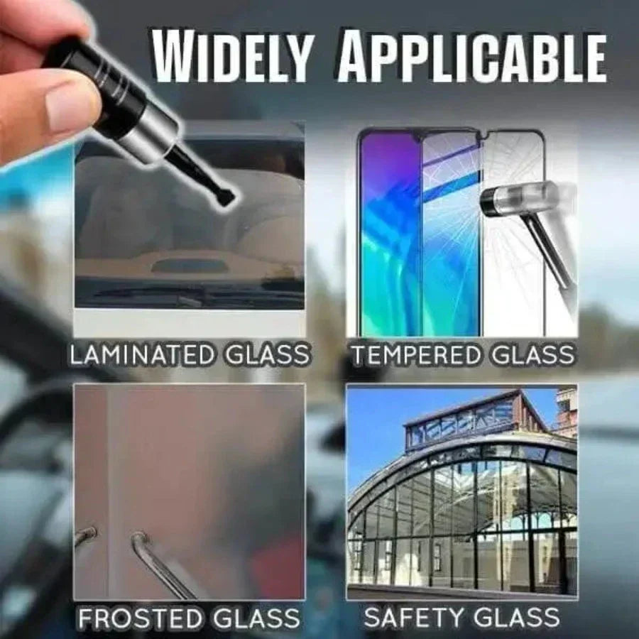 Windshield & Glass Chip Repair Resin Kit – DIY Fix for Cracks, Chips & Bulls-Eyes on Auto Glass, Phone Screens & Mirrors – UV-Cure Formula | Thomler