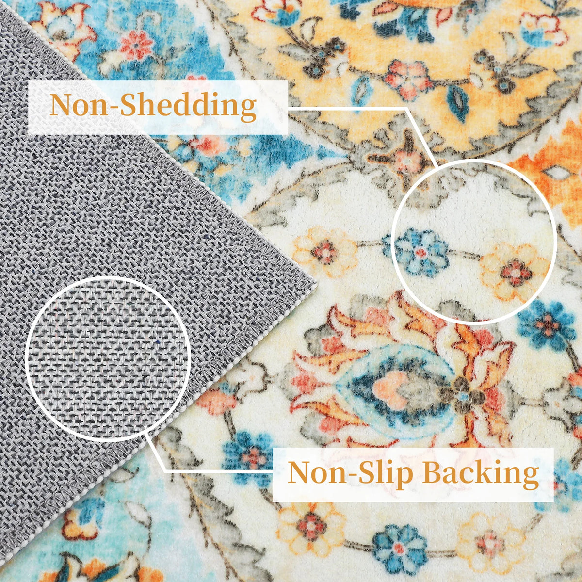 Machine-Washable Hallway Runner with Slip-Resistant Rubber Backing for Entryways and Living Spaces 24×91 in | Thomler