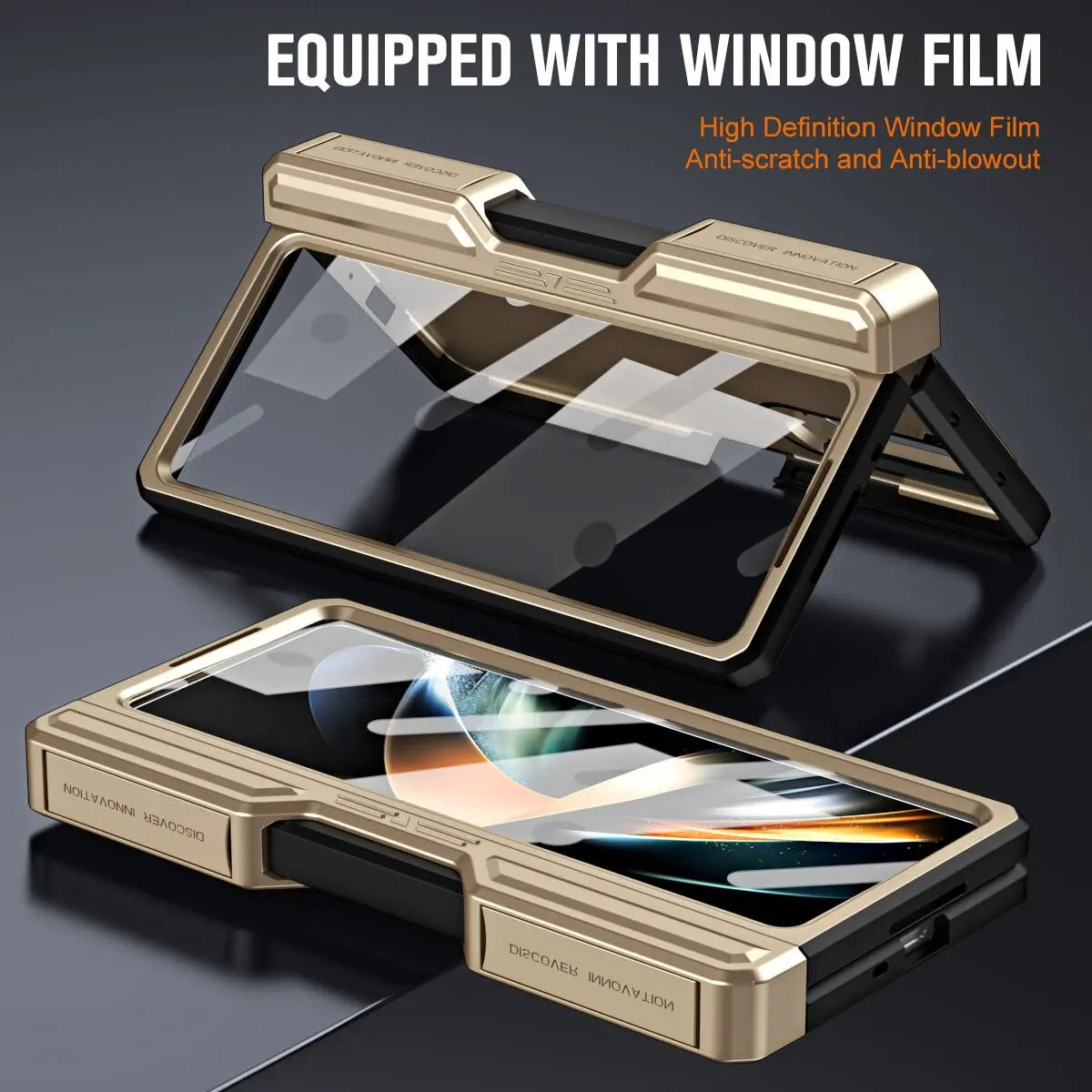 Foldable Phone Armor Case with Built-In Screen Guard & Kickstand for Samsung Galaxy Z Fold 4 / Z Fold 5 – Drop-Tested Protection | Thomler