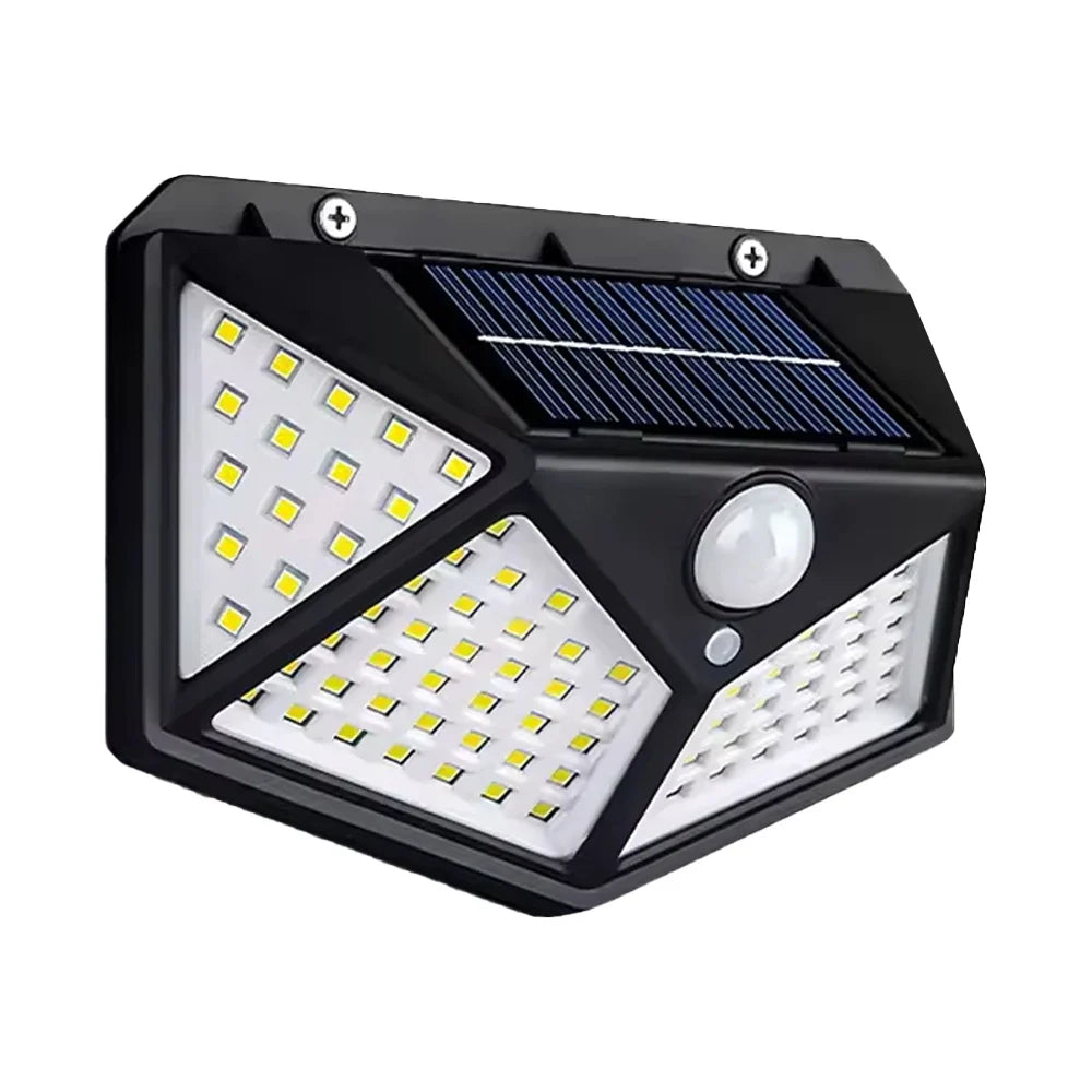 Motion-Activated Solar Security Light with 100 LEDs for Outdoor Walls | Thomler